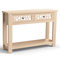 2-Tier Console Table with Drawers and Open Storage Shelf