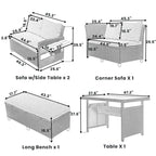 5-Piece Outdoor Sectional Sofa Set