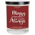 Christmas Candle Merry Everything & A Happy Always