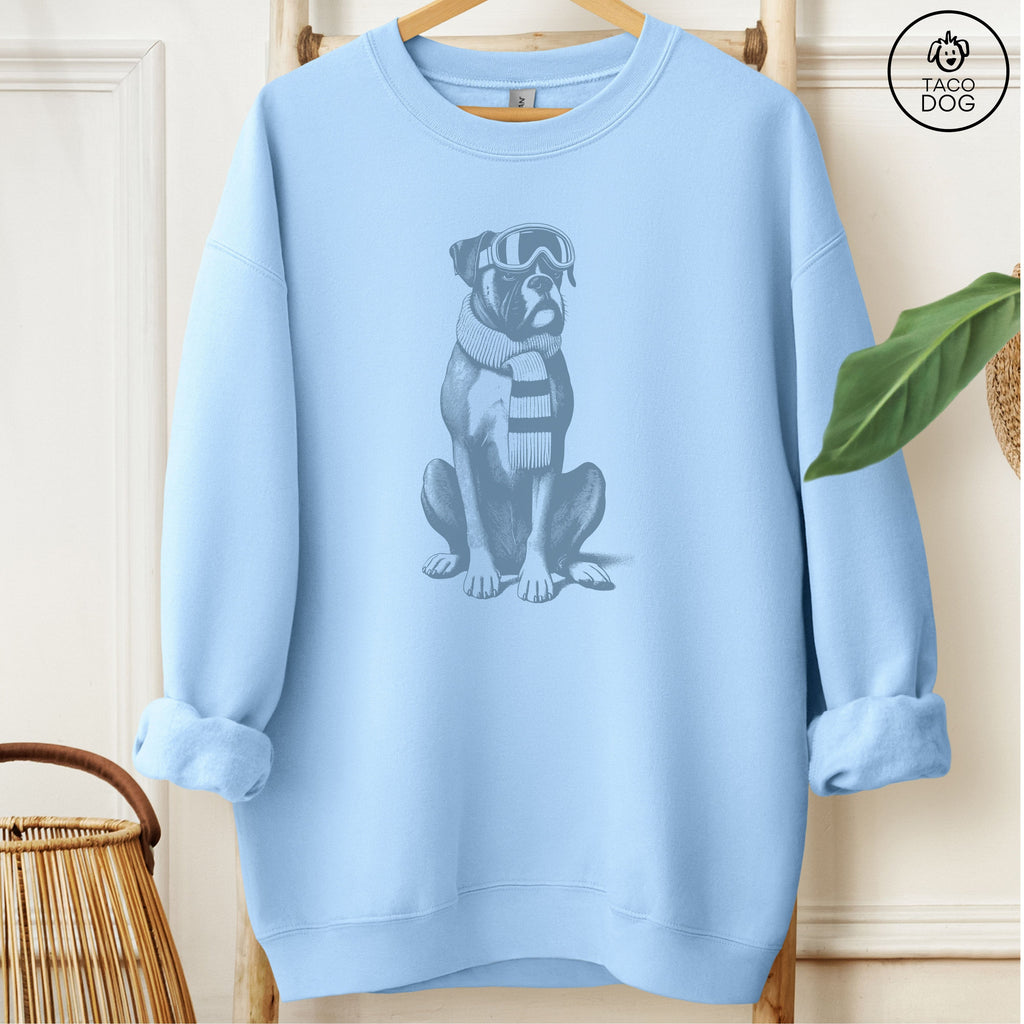 Boxer Dog Winter Sport Sweatshirt