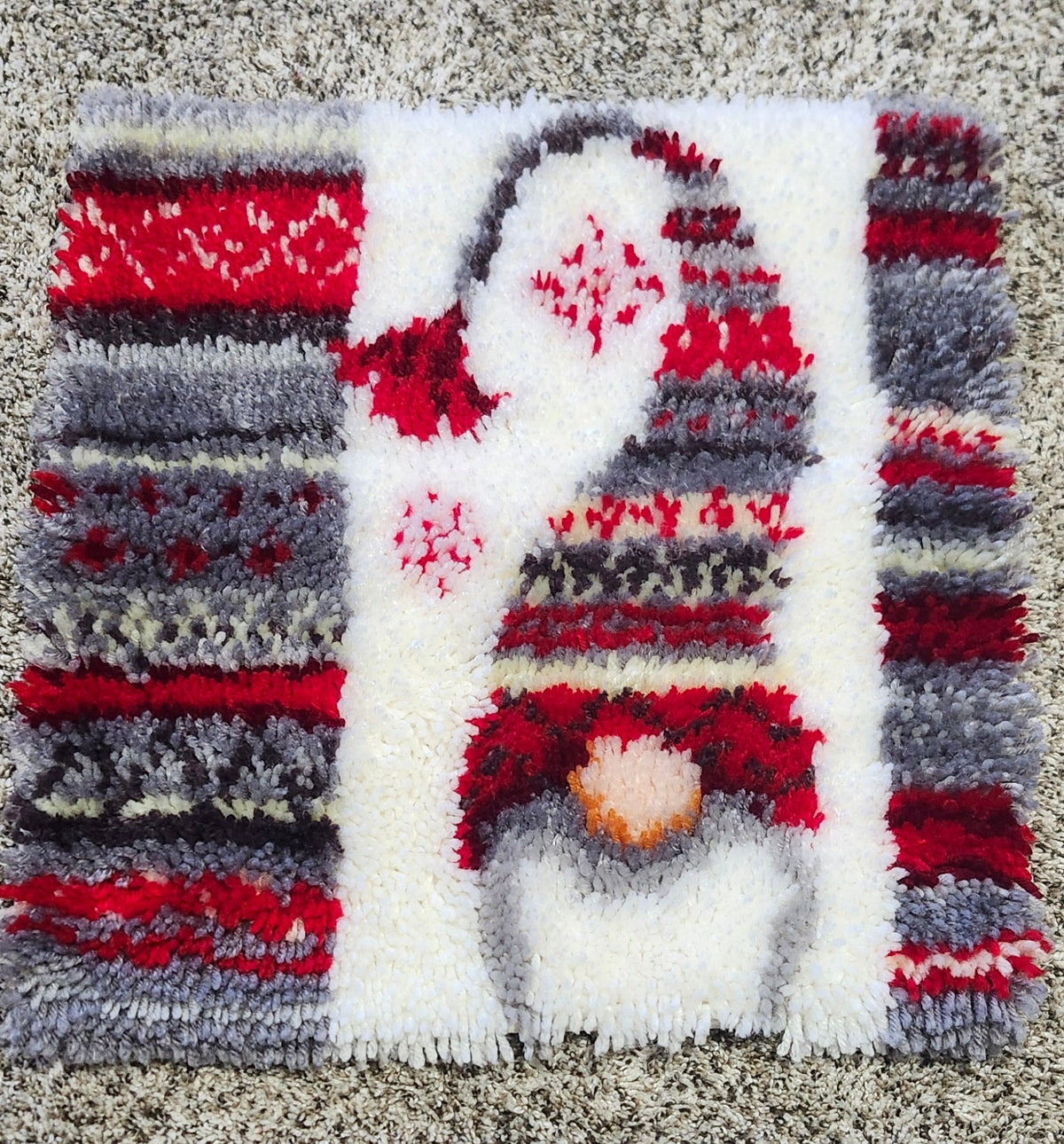 Gnome Latch Hook Pillow Cover