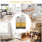 20 Drawers Storage Rolling Cart Studio Organizer-Yellow