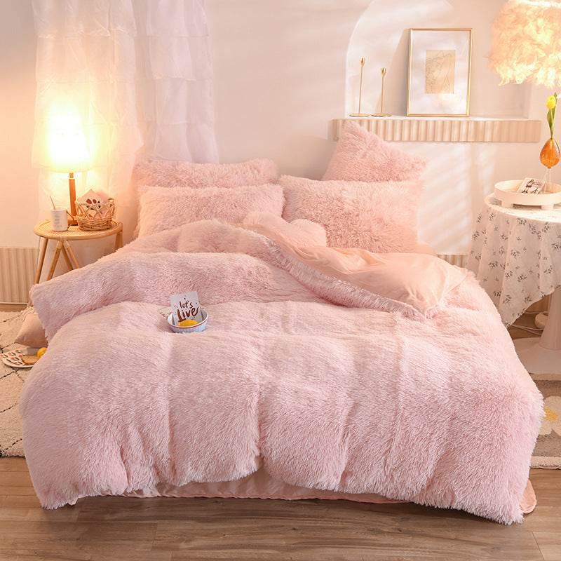 Thick Fleece Duvet Cover Bedding Set, 13 Colors