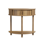 Half Moon Console Table For Living Room - Walnut