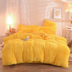 Thick Fleece Duvet Cover Bedding Set, 13 Colors