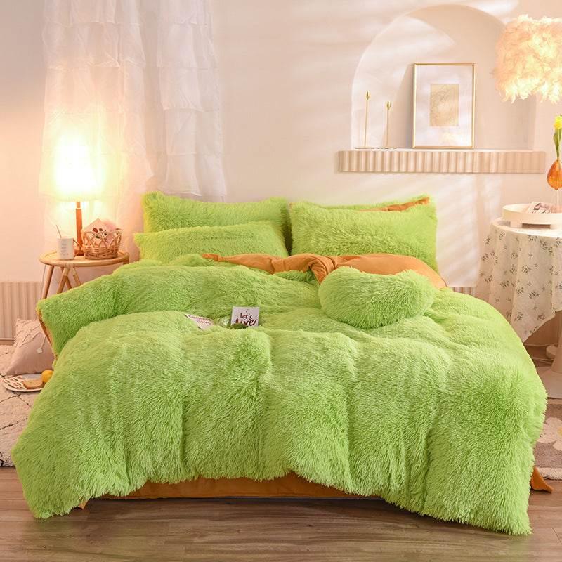Thick Fleece Duvet Cover Bedding Set, 13 Colors