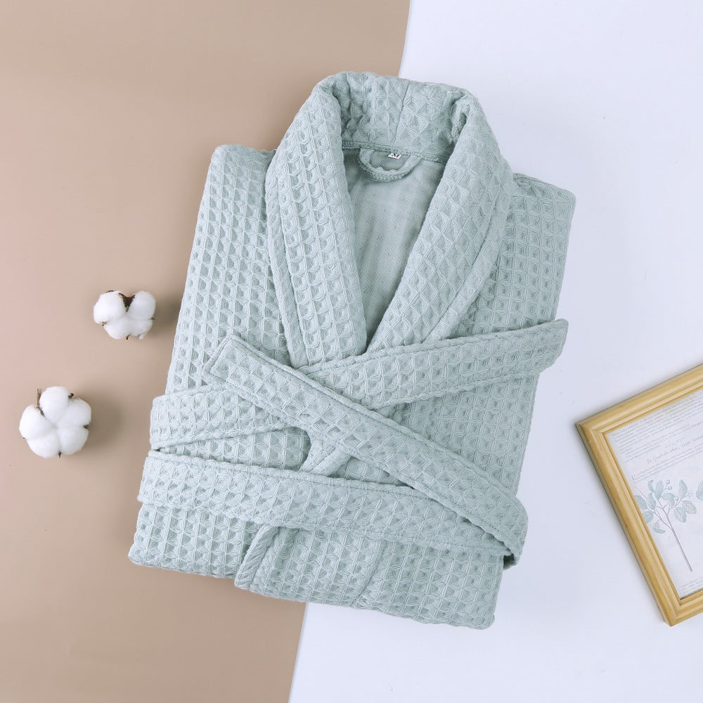 Double Waffle Extra-Thick Cotton Unisex Robe