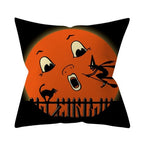 Retro Halloween Throw Pillow Cover