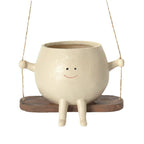 Swinging Happy Face Succulent Planter