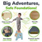 2-Step Wooden Stool for Kids