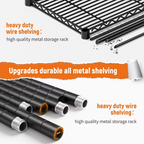 3/4/5/6/7/8 Tier Storage Shelves-Adjustable Wire Shelving Rack-Multi Sizes