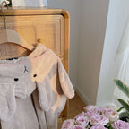 Trendy Rabbit Hooded Cartoon Bathrobes For Girls Boys