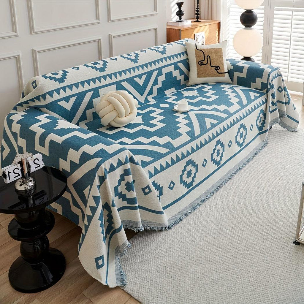 Boho-Chic All-Season Sofa Cover |Various Colors Pet Proof Couch Cover