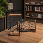 SUOERNUO Wood Countertop Wine Rack No Assembly Needed 6-Bottle Capacity