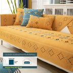 Geometric Bohemian Chenille Slipcovers Pet/Kid Friendly Washable