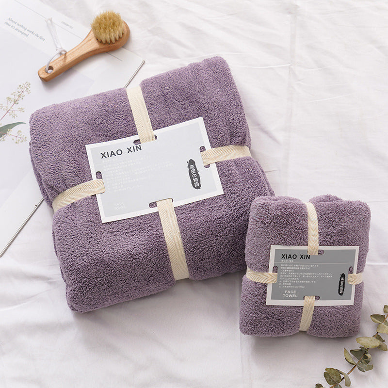 Absorbent Bath Towel Set For Mother And Child