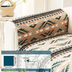 Boho Winter Couch Cover - Chic Snow Chenille Pet Protector
