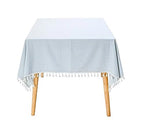Fennco Styles Modern Houndstooth Design Everyday Tablecloth 40" W X 56" L - Yellow Cotton Blend Tassels Table Cover for Dining Room, Banquets, Holidays, Special Events and Home Décor