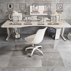 Tempered Glass 36 x 36 Inch Beveled Edge Office Chair Mat