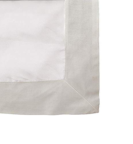 Fennco Styles Simple Collection Elegant Sheerness Satin Border Table Linens – 2 Colors Table Linens for Wedding, Formal Banquets, Special Events and Home Décor