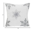 Fennco Styles Holiday Nivalis Collection Snowflake Design Christmas Decorative Throw Pillow - 3 Colors