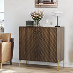 Console Entry Cabinet, Sideboard Buffet With Storage For Entry, Living Room - Walnut