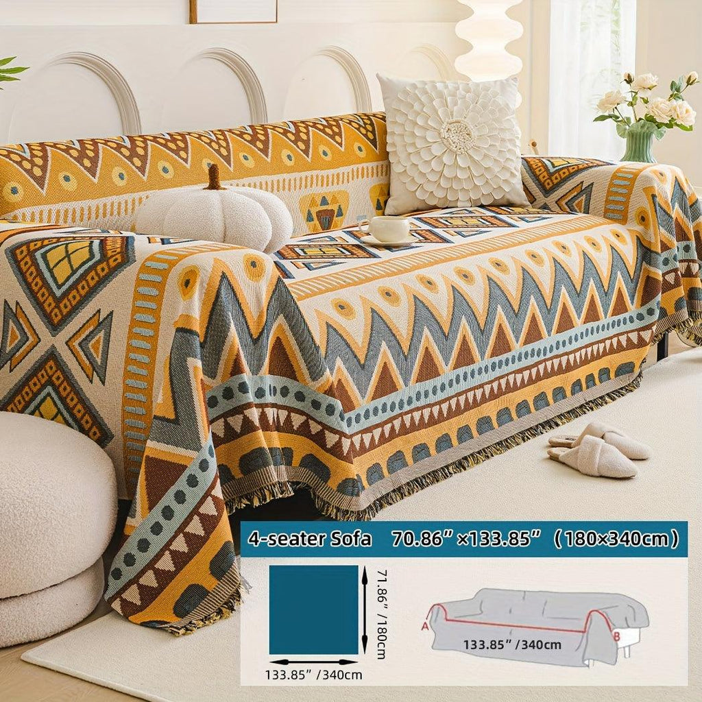 Boho Chic Double-sided Chenille Sofa Cover 6 Gorgeous styles For all Seasons