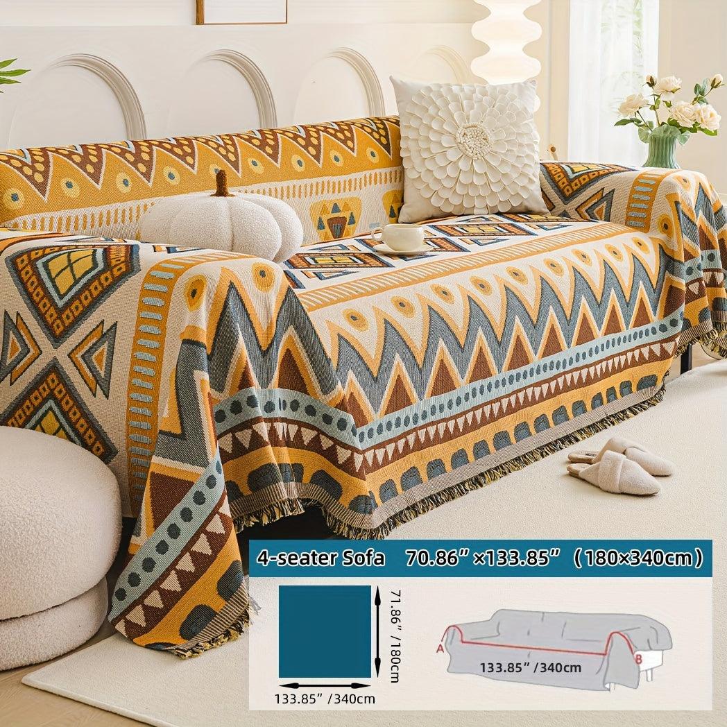 Boho Chic Double-sided Chenille Sofa Cover 6 Gorgeous styles For all Seasons