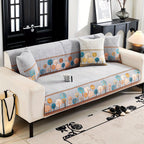 Autumn Trees Boho Chenille Sofa Cover Pet/Kid friendly
