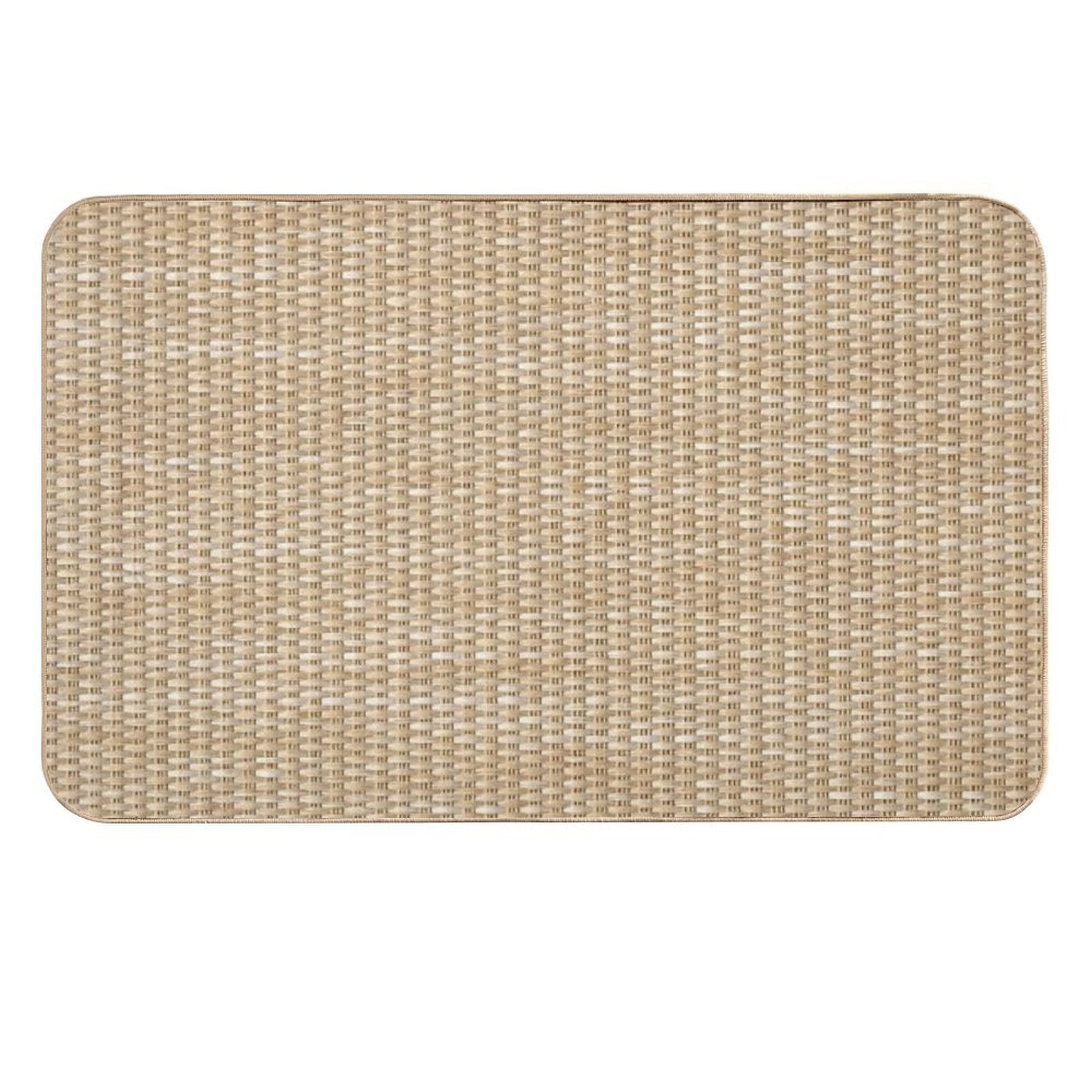 Wicker  Water and Dirt-Trapping Bath Mat Entry Mat
