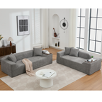 2 Pc Boucle Cloud Sofa Set, Affordable & Modern