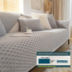 Plush Nordic Sofa Slipcover Kid/Pet Protector, Washable