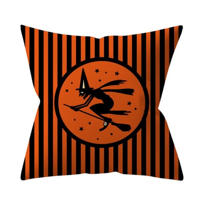 Retro Halloween Throw Pillow Cover