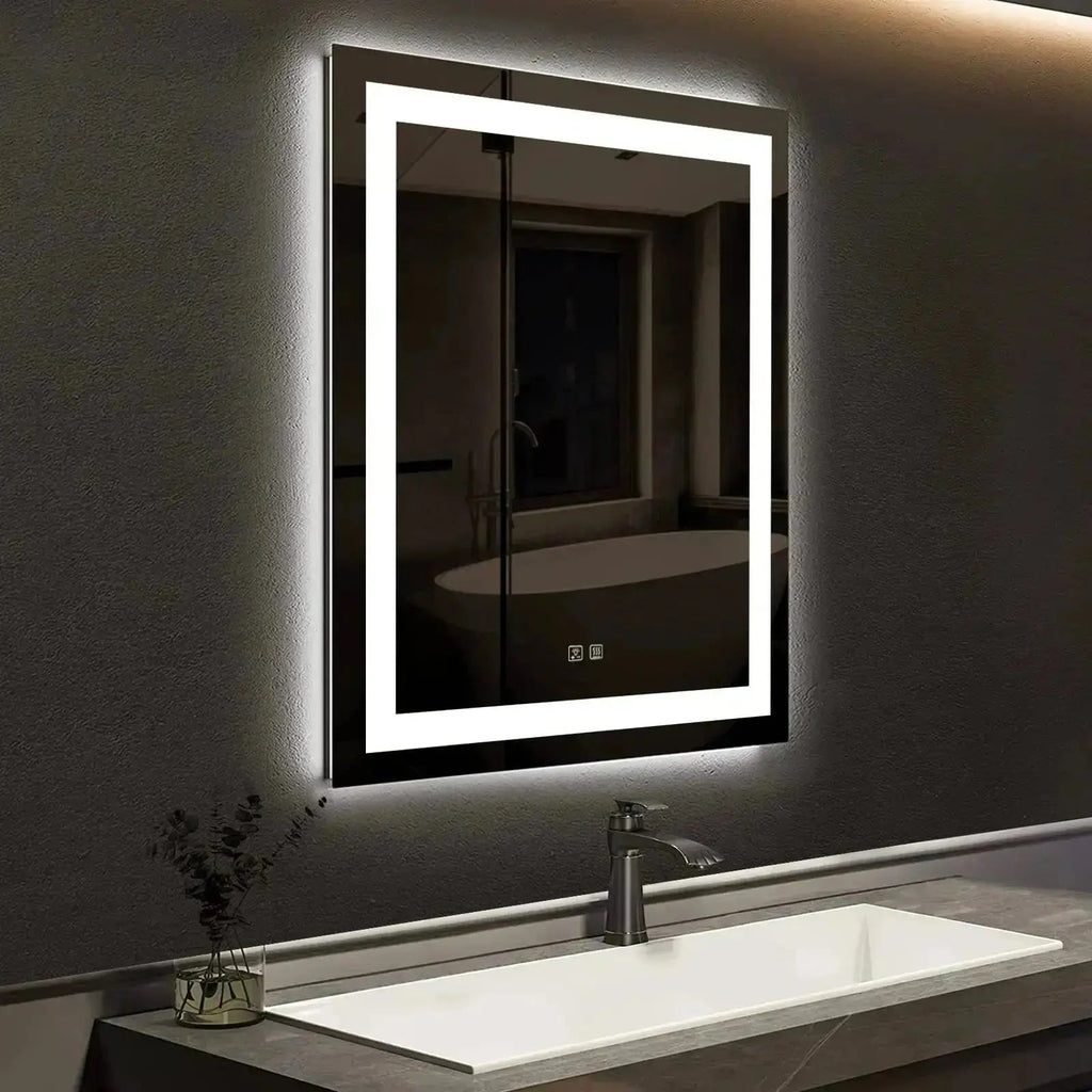 Center Glow LED Bathroom Mirror 20x28 Inch