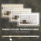 Center Glow LED Bathroom Mirror 20x28 Inch