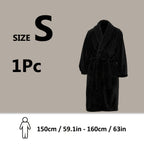 Unisex Extra Warm Coral Fleece Bathrobe Mens and Women Adult Robes for Your Bathroom Bath Towel Bedroom Shawl Collar Robes, Valentines gift for lovers