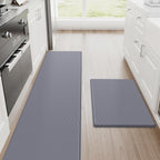 Kitchen Mats, 2PCS Kitchen Rugs, Cushioned anti Fatigue Kitchen Mats for Floor, Non-Slip Standing Desk Mat, Waterproof Kitchen Rug Set for Kitchen,20" X 32"+20" X 94.5"-Full 1Inch Thick,Black