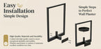 Metal Wall Frame Set with Shelf, Window-Style Holder for Small Pots & Home Decor