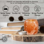 Himalayan Pink Salt Tea Light Holder by Pride of India – Salt Candle Holder – Room Décor Item – Great for Creating an Ambiance – Ideal for Home & Spa Uses – Natural Shape