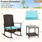 3 Piece Patio Rocking
