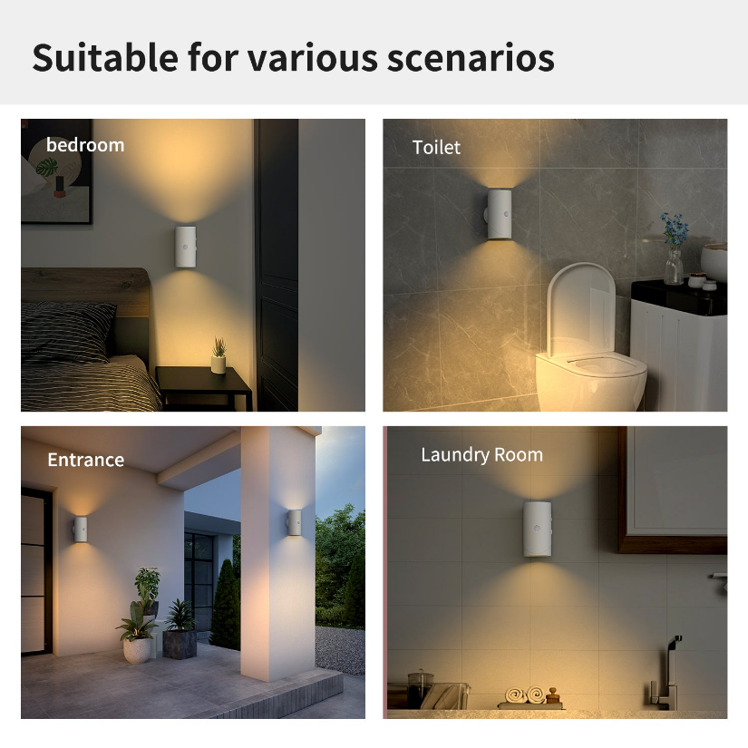 LED Wireless Wall Sconce, Motion Sensor Light