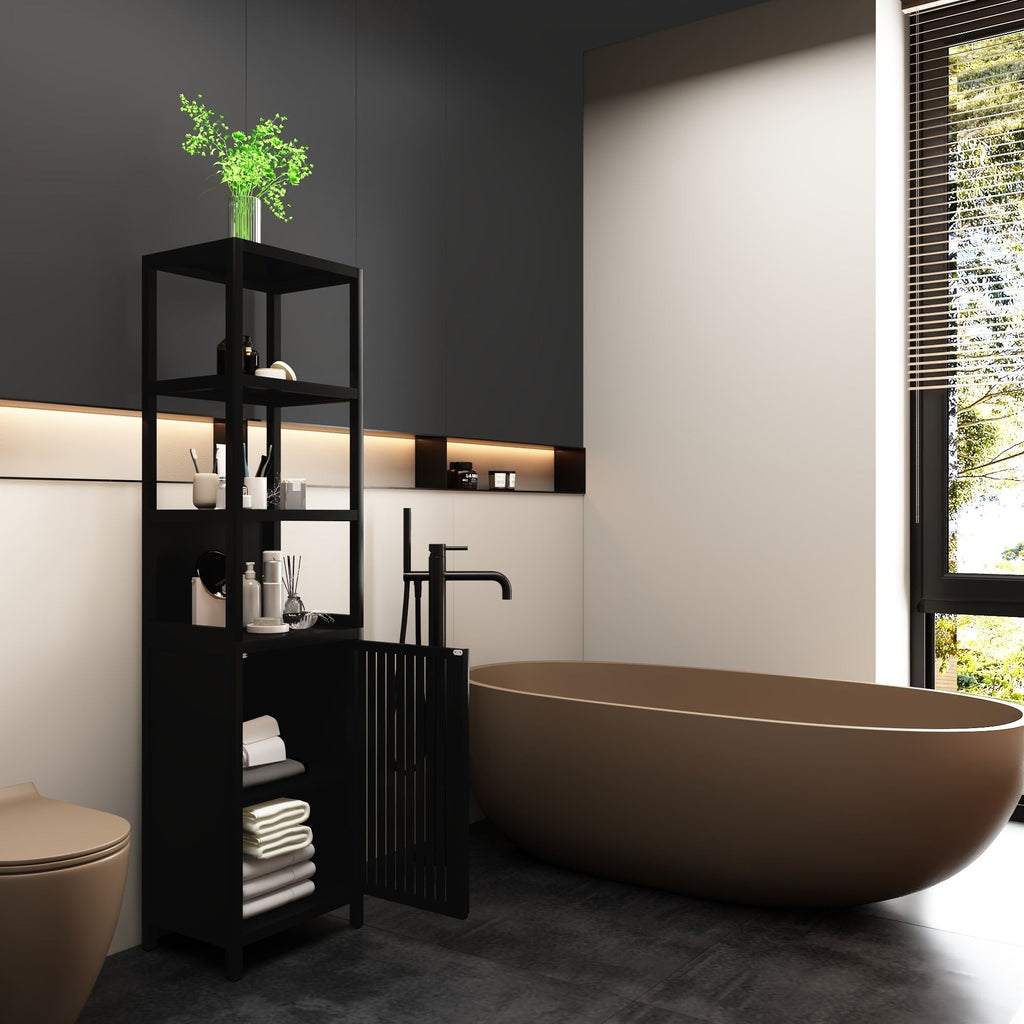 Storage Cabinet, Tall Tower, Multifunctional For Bathroom Entry Bedroom Laundry