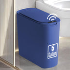 TIPGO 5 Gallon Motion Senor Bathroom Trash Can with Lid, VARIOUS COLORS, Automatic Garbage Can Touchless, Smart Plastic Waste Basket for Narrow Spaces, Bathroom, Office, Bedroom, Living Room (Black)