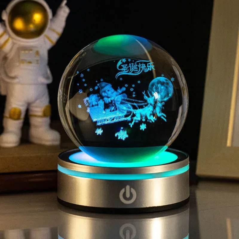 3D Space, Whale, Christmas & MORE, LED Crystal Ball Lamp NightLight