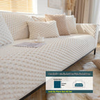 Plush Nordic Sofa Slipcover Kid/Pet Protector, Washable