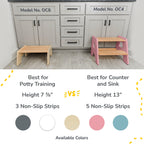 2-Step Wooden Stool for Kids
