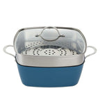 4-Piece: Curtis Stone Dura-Pan Chef Square Saute Set (Refurbished)