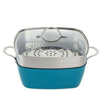 4-Piece: Curtis Stone Dura-Pan Chef Square Saute Set (Refurbished)