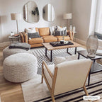 Angus Abstract Black and White Area Rug