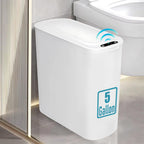 TIPGO 5 Gallon Motion Senor Bathroom Trash Can with Lid, VARIOUS COLORS, Automatic Garbage Can Touchless, Smart Plastic Waste Basket for Narrow Spaces, Bathroom, Office, Bedroom, Living Room (Black)